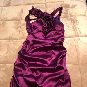 Purple short formal dress